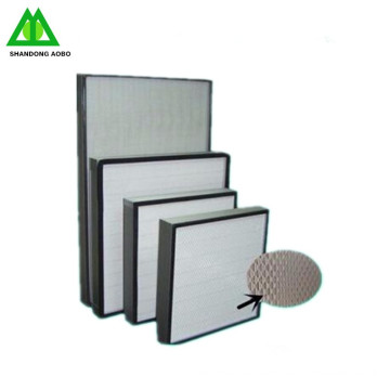 low resistance mini-pleated HEPA air filter